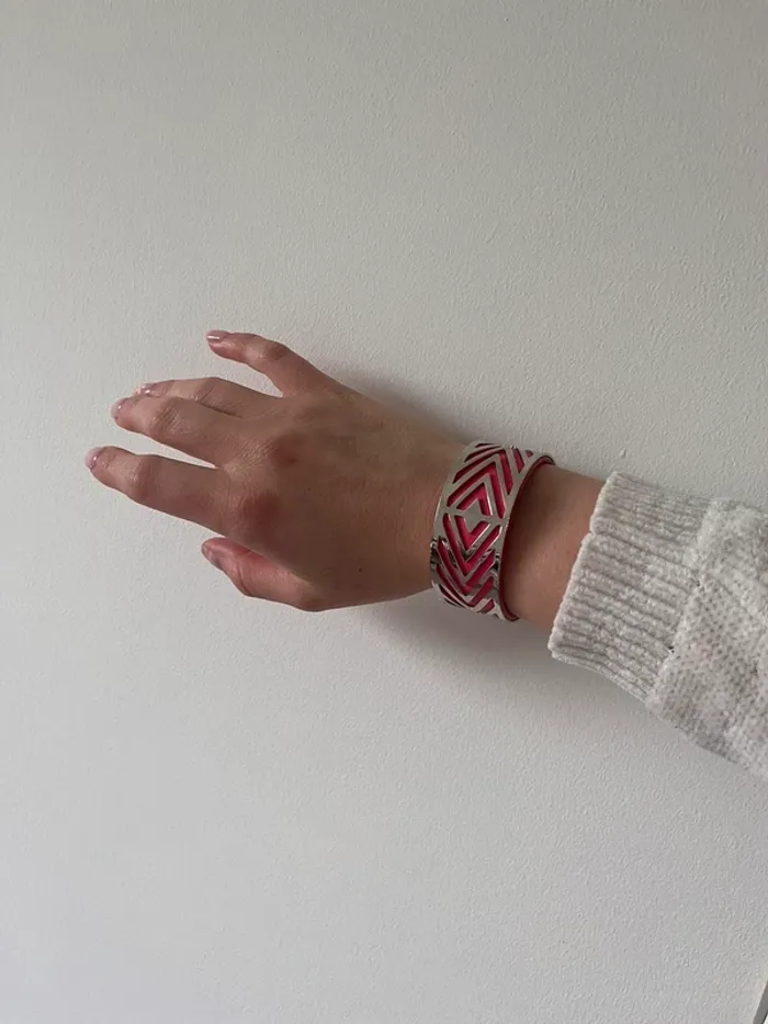 Bracelet cuire et argenté