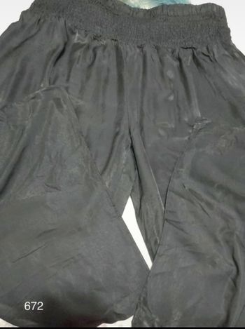 Pantalon Large Femme Grande Taille 56 – Style Jupe-Culotte Élégant, Taille Haute, Noir Classique 🖤