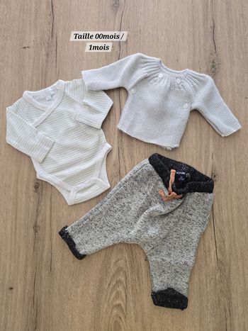 Lot de vêtements garçon - Taille 00mois / 1mois
