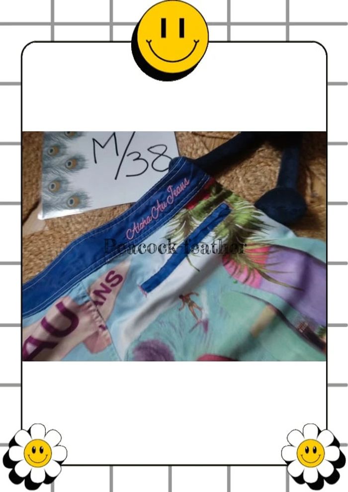 Short de plage homme M austar jeans - photo numéro 7