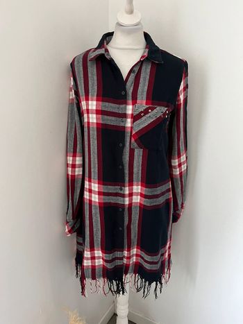 Robe chemise à carreaux Zara XS