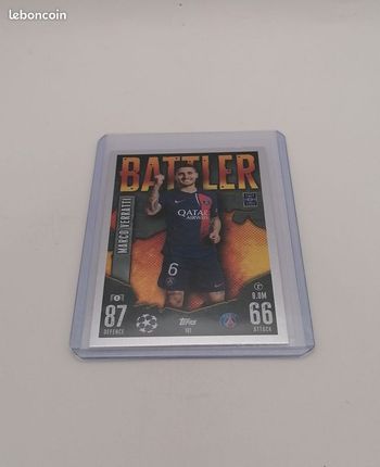 Carte Topps Match Attax 2023-24 BATTLER Marco Verratti n°181 PARIS SAINT GERMAIN