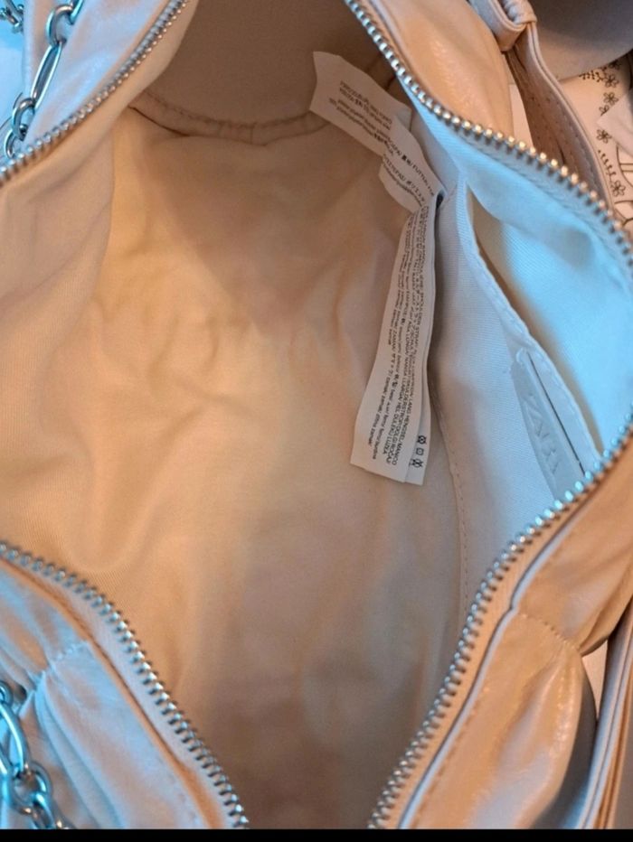 Sac Zara froncé beige crème - photo numéro 8