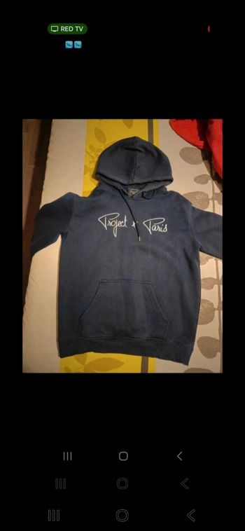 Sweat à capuche bleu homme Project X Paris taille M