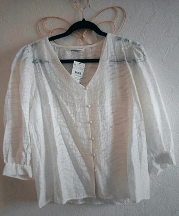 Chemise d'été ajouré Ivoire 💫 Camaïeu taille M