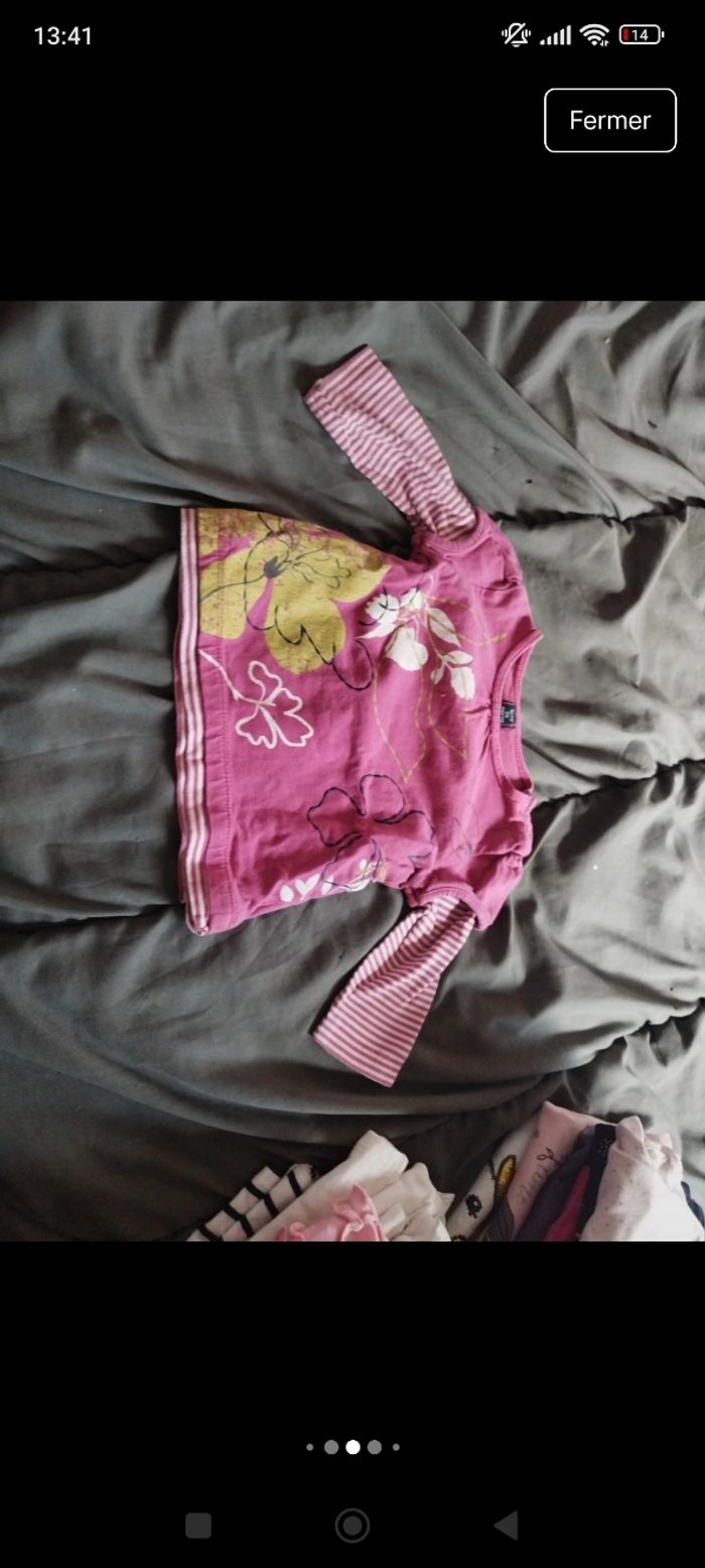 Tee shirt manche longue bébé fille taille 6 mois - photo numéro 7