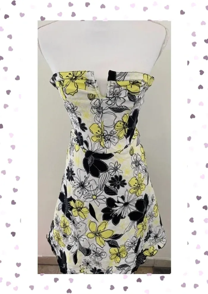 Morgan Robe Bustier Fleurs Taille 36/S - photo numéro 3