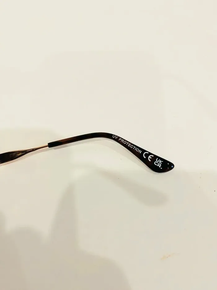 Lunette de soleil mixte marron léopard bras dorés uvprotection catégorie 3 - photo numéro 4
