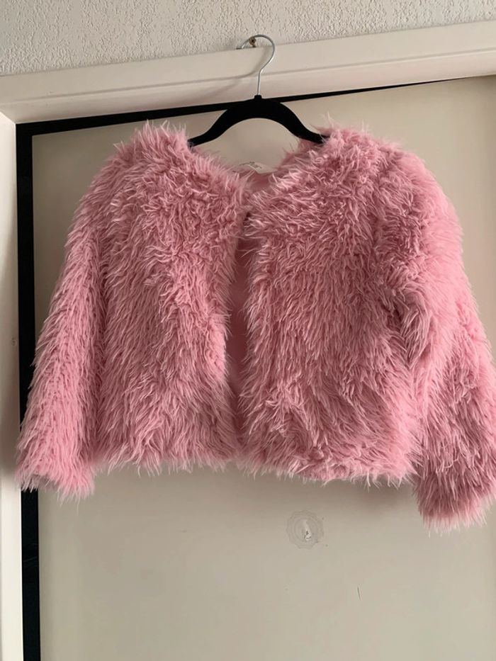 Veste poilue rose - photo numéro 5