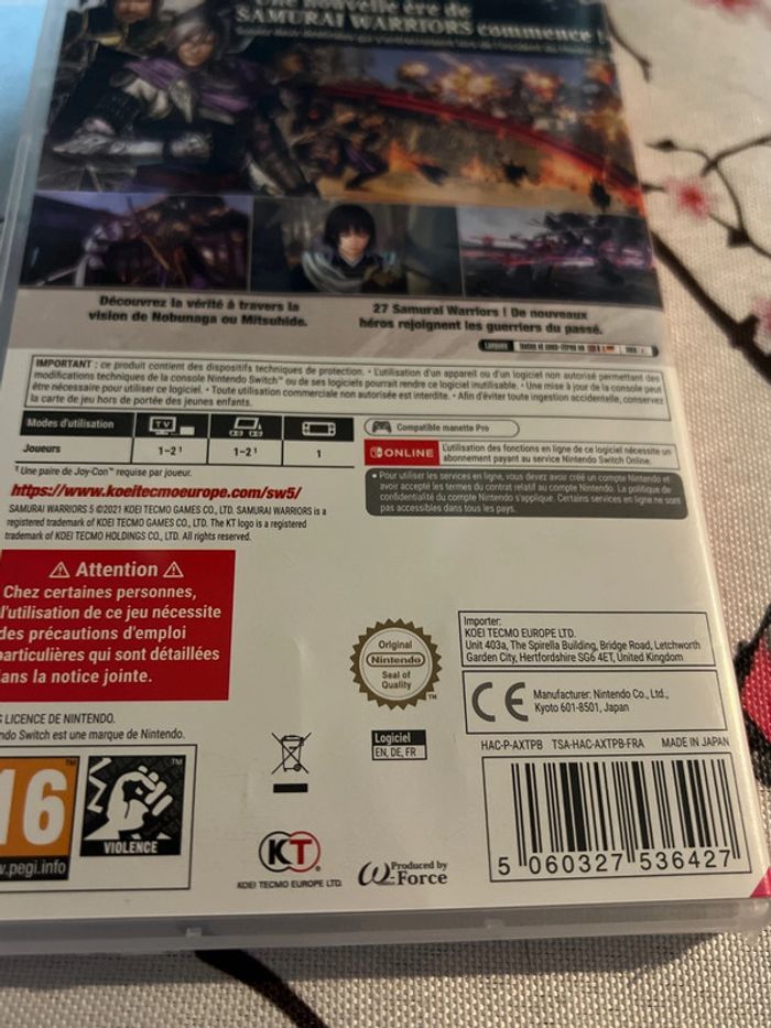 Jeu Nintendo switch samurai Warriors 5 - photo numéro 4