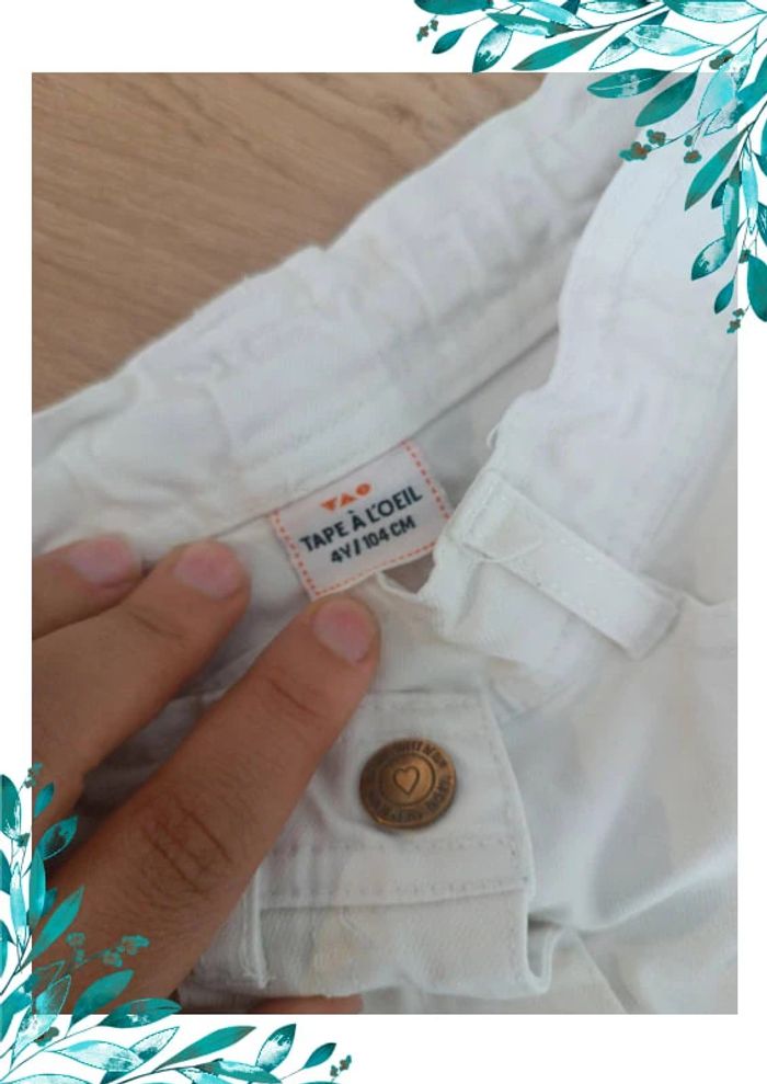 Pantalon blanc fille 4 ans - photo numéro 6
