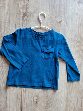 T-shirt uni bleu 18 mois