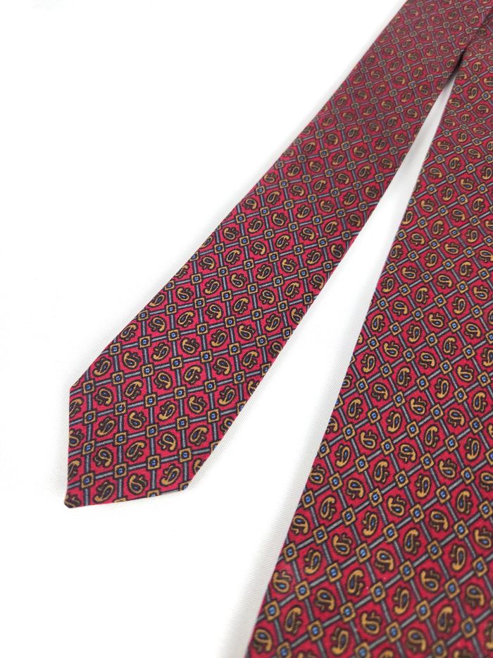 Cravate Edsor Kronen - 100% Soie à Motif Cachemire / Paisley - Vintage - photo numéro 3