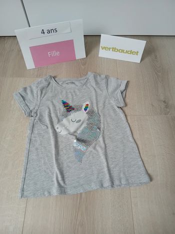 T-shirt fille 4 ans Vertbaudet