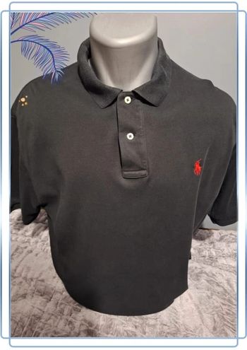 Polo Ralph Lauren noir - taille L - 100% coton- brodé (31)