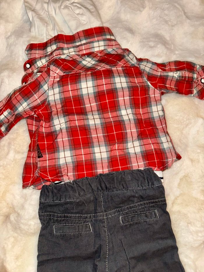 Ensemble pantalon chemise bébé 3mois - photo numéro 3