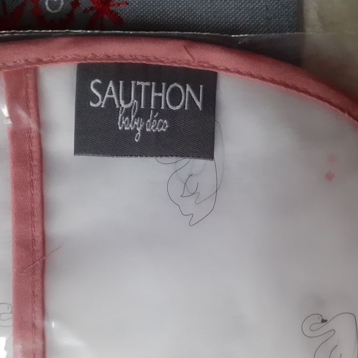 Sauthon:Grand Bavoir plastifié avec poche* Motif Cygne - photo numéro 5