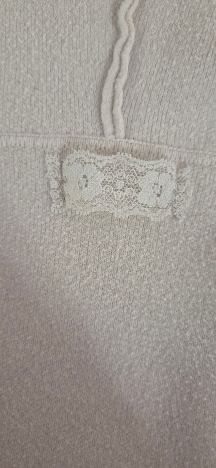 Veste longue ALFA beige écru à capuche – style cocoon doux et chic – T. unique – très bon état - photo numéro 8