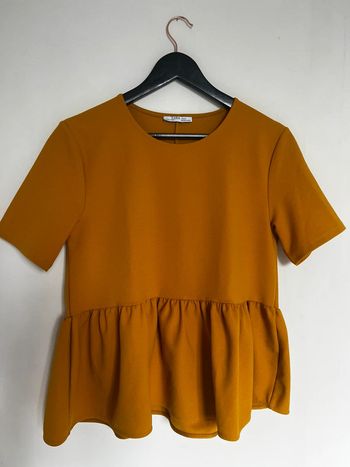 T-shirt ample jaune moutarde