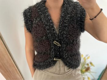 Gilet gris femme