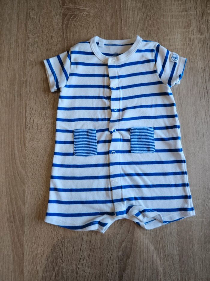 Lot de 2 combinaisons Petit Bateau 6 mois - photo numéro 2