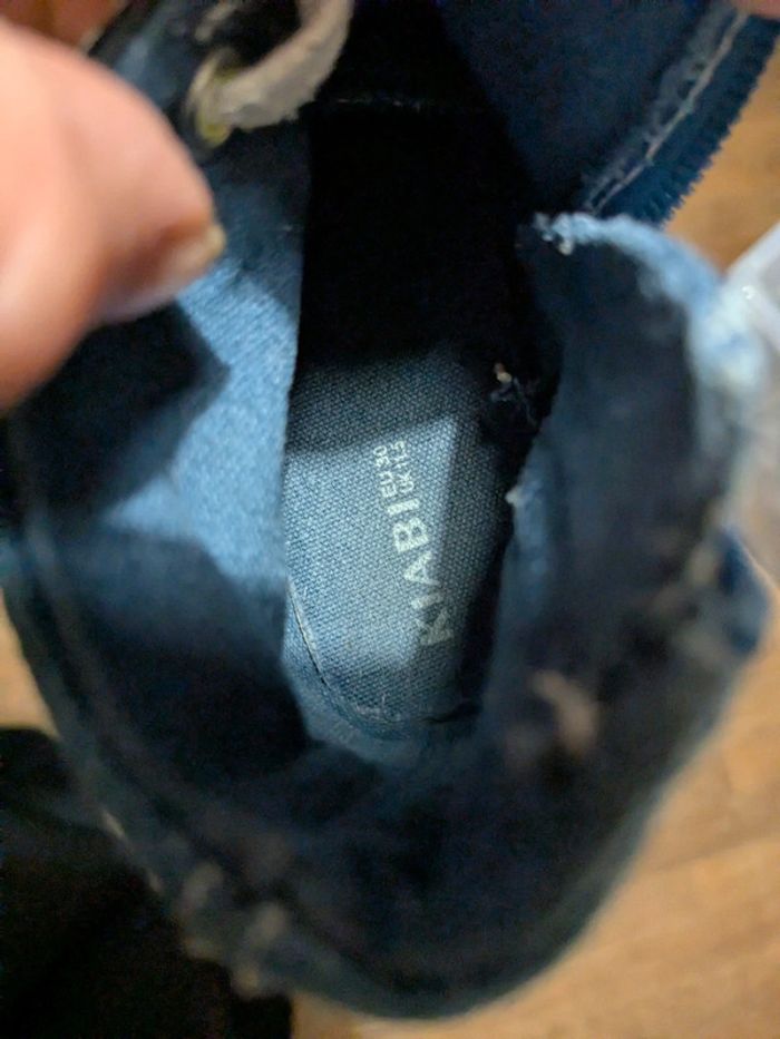 Baskets montantes bleues et blanches 30 - photo numéro 6