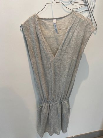 Robe bonobo gris argent lurex taille m