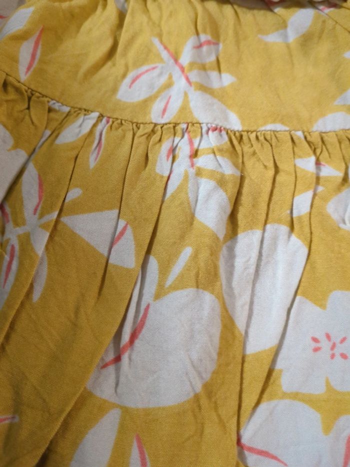 Jupe jaune fleurs tao 5 ans neuve printemps - photo numéro 2
