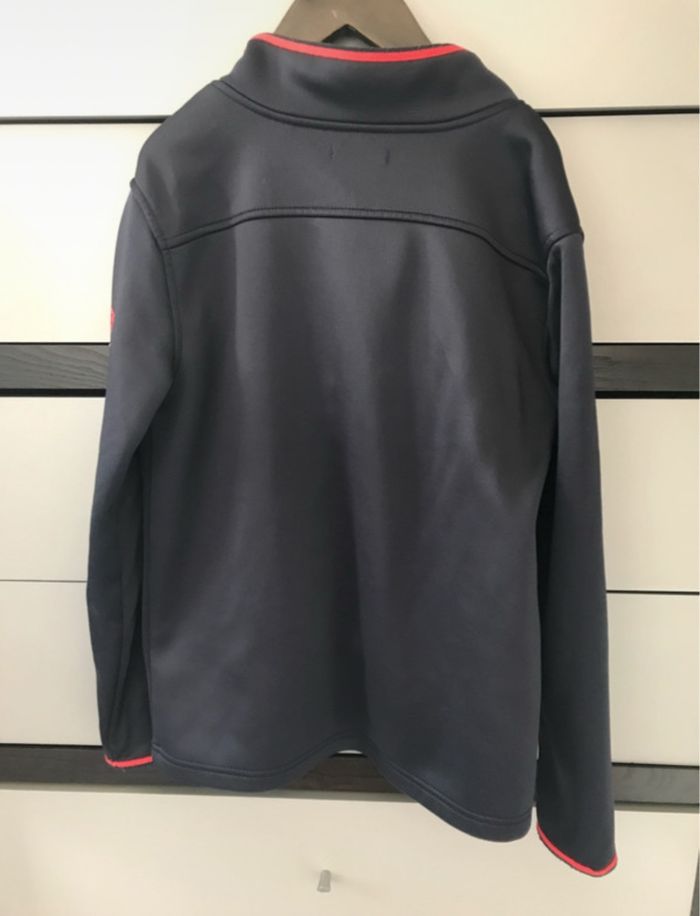 gilet zippé garçon taille 12 ans okaïdi noir et rouge intérieur polaire poches zippées - photo numéro 5