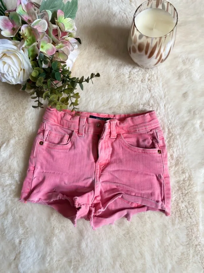 💜Mini short Mango rose délavé - 6 ans TBE 💜 - photo numéro 2