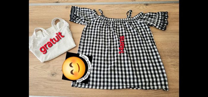 TEE shirt / blouse à bretelles fille 14 ans +1 gratuit - photo numéro 4