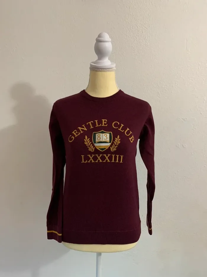 Pull bordeaux col rond garçon - Tape à l’œil– 12 ans