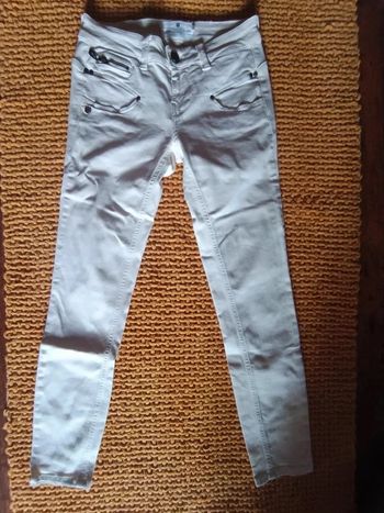 Pantalon slim Freeman Porter taille XS blanc crème