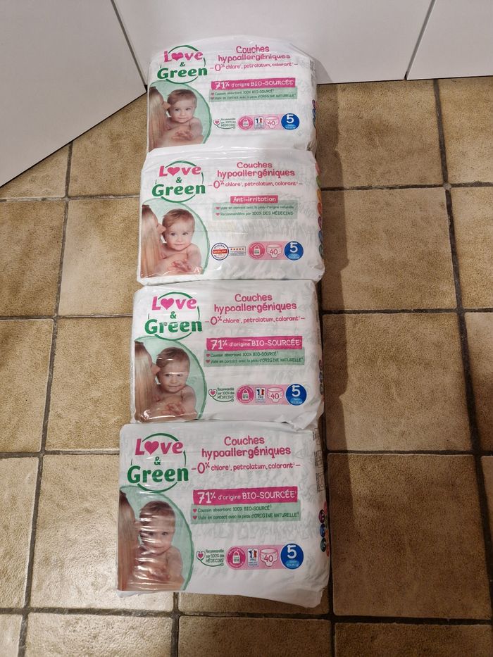 160 couches Love and Green taille 5