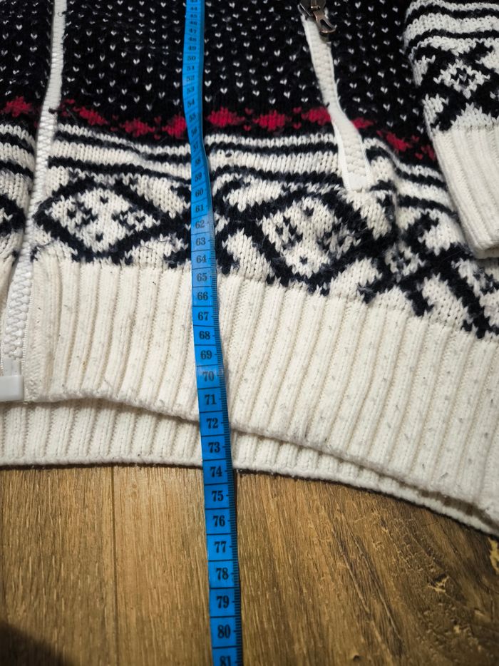 Veste zippée, flocon et renne, taille L, très bon état - photo numéro 7