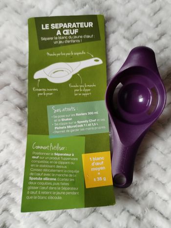 Séparateur à œuf Tupperware neuf.