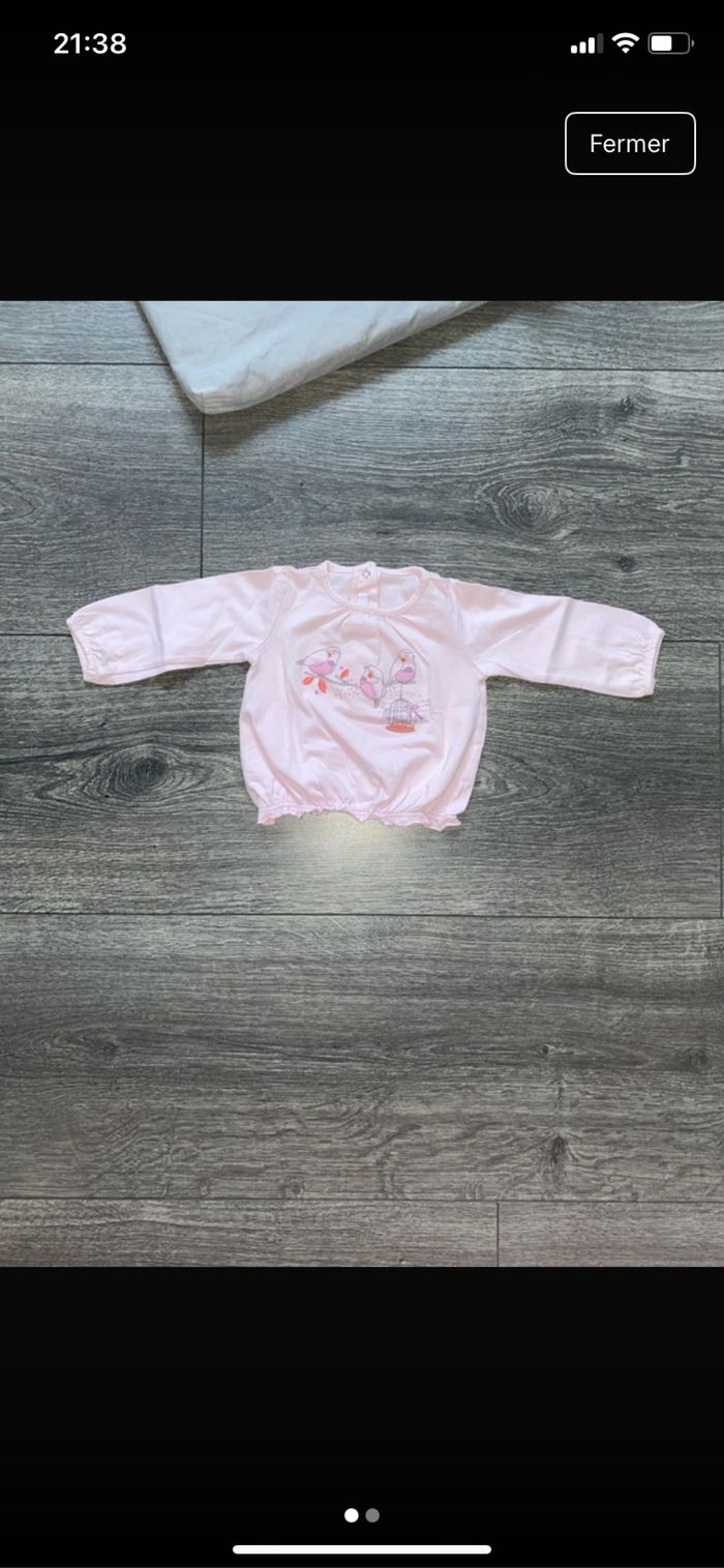 T-shirt manches longues Baby by Gémo taille 6 mois