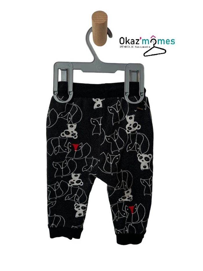 Jogpant noir chiné motifs animaux - Catimini 9 mois (71cm) - photo numéro 3
