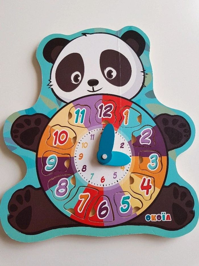 Horloge Puzzle en bois neuf