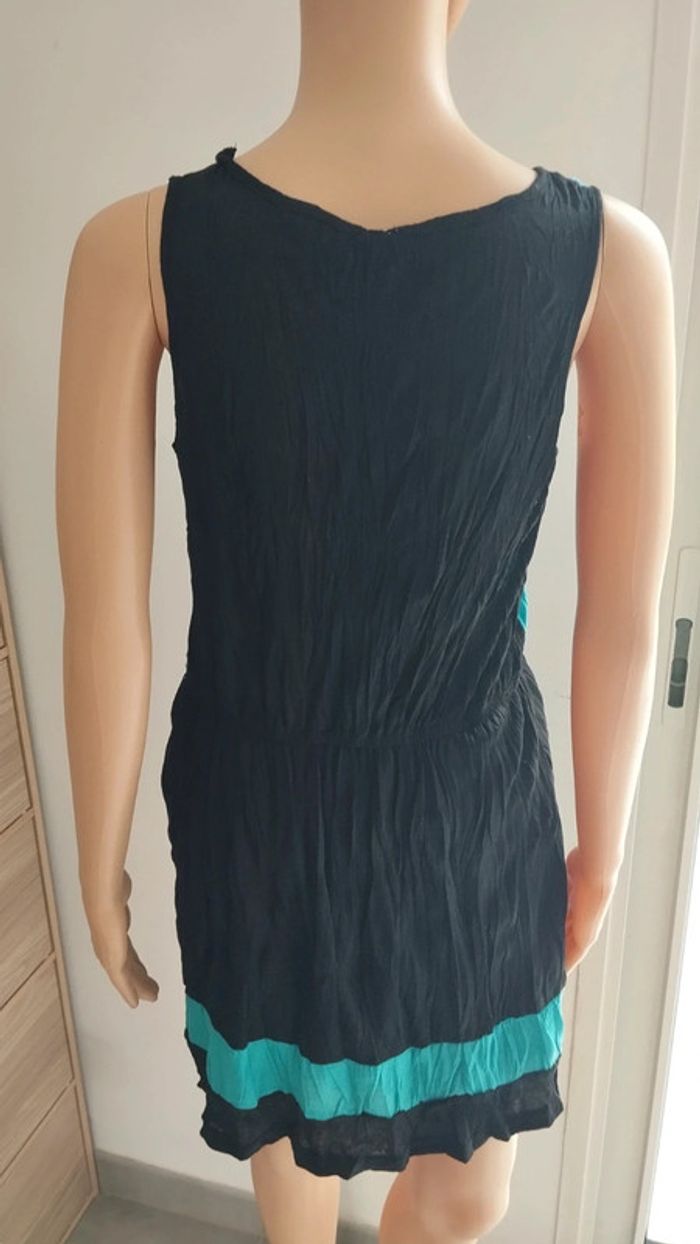 Robe noire taille l/xl bandes rose et verte - photo numéro 10