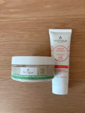 Biothalys – Masque cuir chevelu & Gelée tonique visage (neufs)