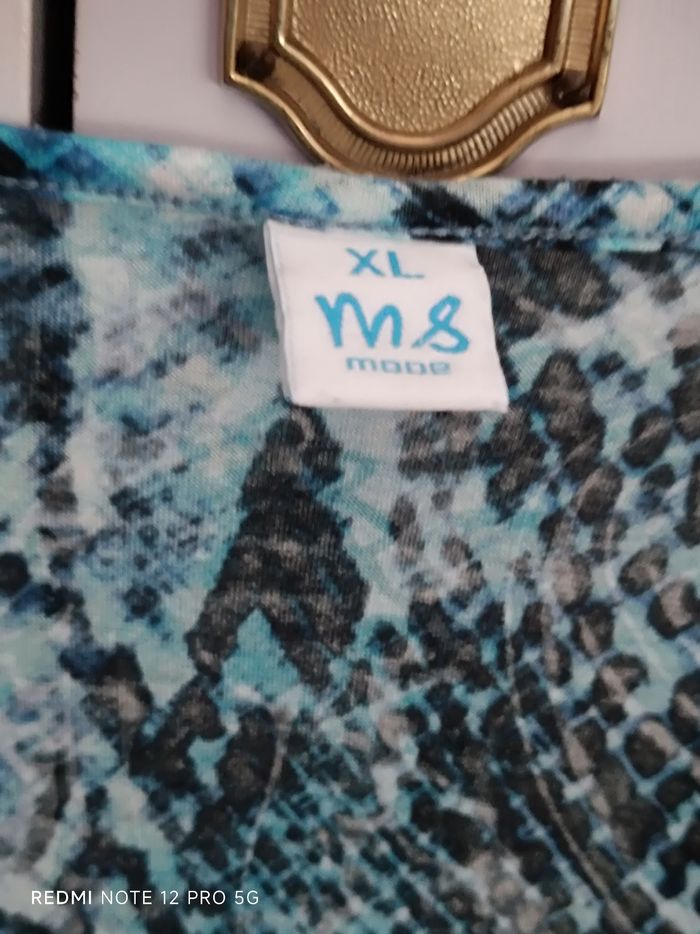 Tunique bleu imprimée M&S en T.XL (42) - photo numéro 5