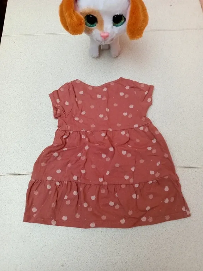 Robe imprimé pomme taille 6mois - photo numéro 3