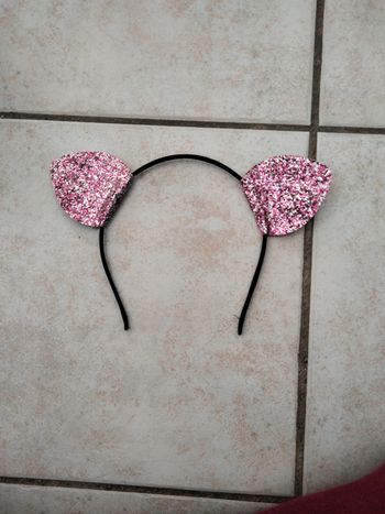 Serre tête chat paillette