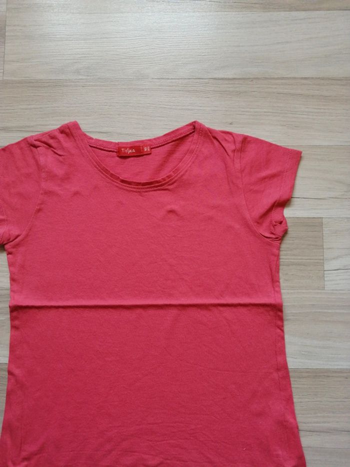 Tee-shirt manches courtes rose saumon - photo numéro 2