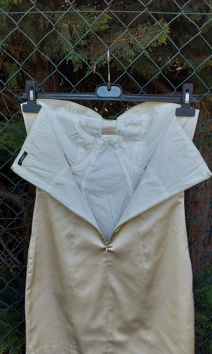 Robe habillée bustier en satin beige LPB  T36/38 - photo numéro 10