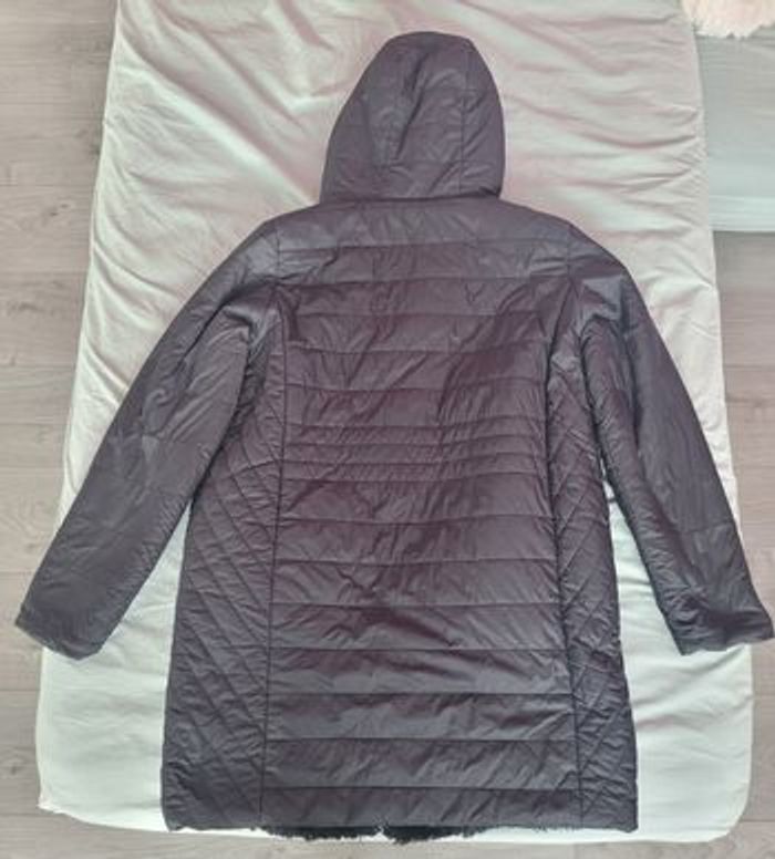 Doudoune mi-longue noir réversible Bréal taille 40 - photo numéro 2