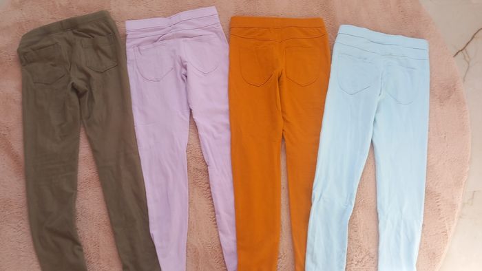 Lot 4 jeggings fille 10 ans - photo numéro 4