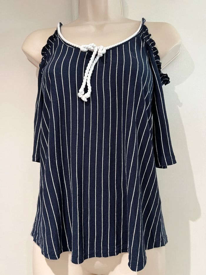 Top Teddy Smith 12 ans Marin bleu marine + donne top roxy