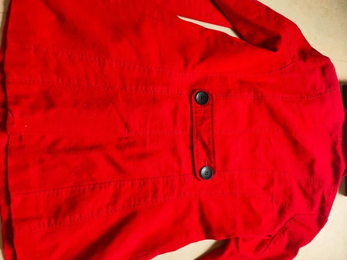 Manteau trench rouge taille 38 marque Etam - photo numéro 9